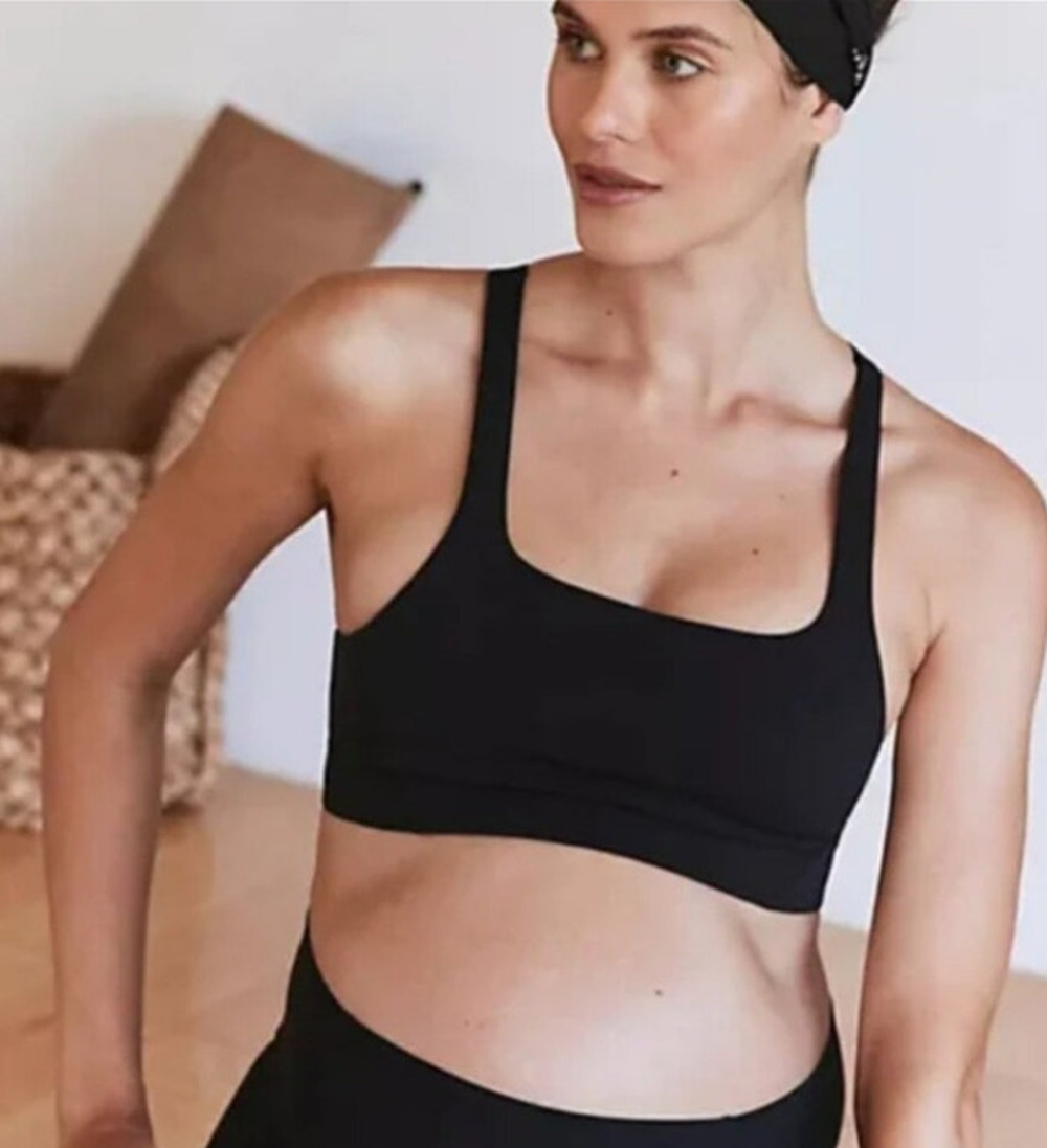 Free People x Hatch Never Better Square Neck Maternity Bra in Black - XS